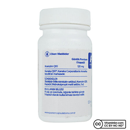 Pure Encapsulations Coenzyme Q10 120 Mg 30 Kapsül - AROMASIZ