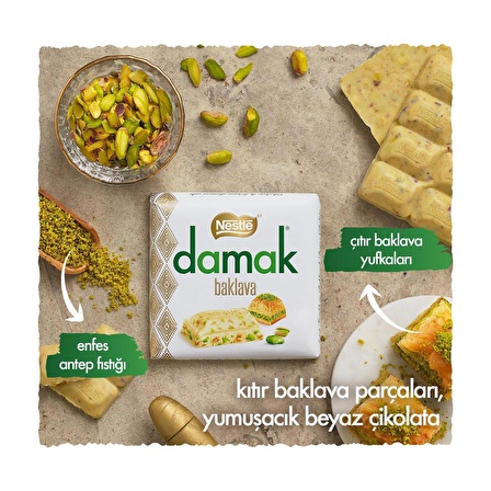 NESTLE Damak Kare Baklava 6 Adet Çikolata