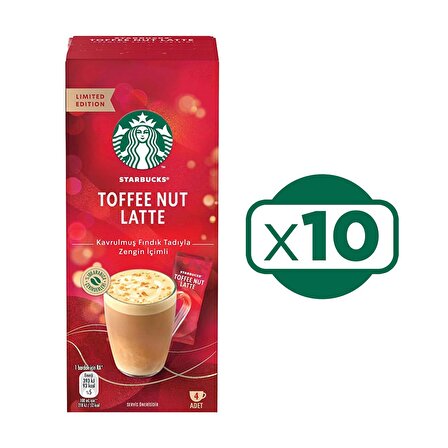 Starbucks Toffee Nut Latte 4 lü x 10 Adet 