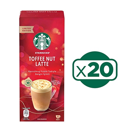 Starbucks Toffee Nut Latte 4 lü x 20 Adet