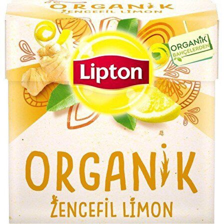 Lipton Zencefil - Limon Organik Bardak Poşet Bitki Çayı 40 gr 20'li 