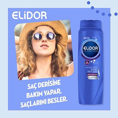 Elidor Kepeğe Karşı Etkili 2si Bir Arada Şampuan & Saç Kremi 500 ml