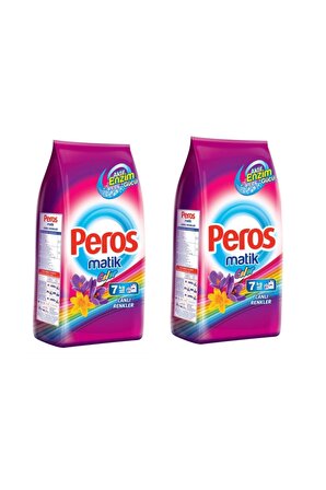 Peros Matik Parfümlü Renkliler İçin Toz Çamaşır Deterjanı 2 x 7 kg 102 Yıkama