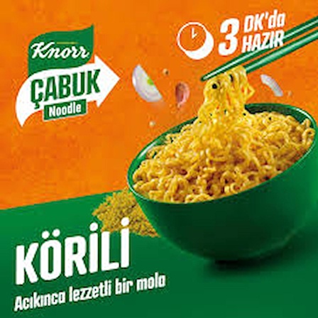 Knorr Çabuk Noodle Körili 66 gr x8