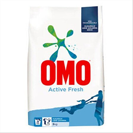 Omo Active Fresh Beyazlar İçin Toz Çamaşır Deterjanı 3 kg 20 Yıkama