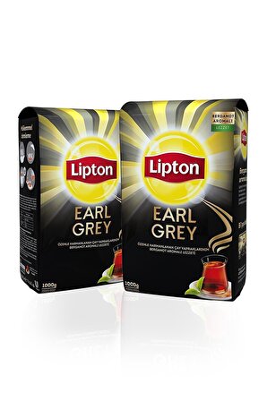 Lipton Earl Grey Bergamot Dökme Siyah Çay 2x1000 gr 