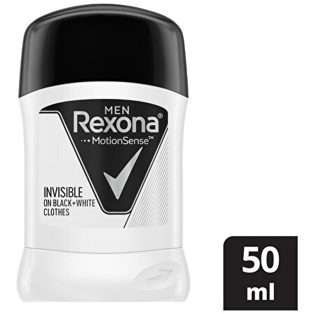 Rexona Black & White Invisible Pudrasız Leke Yapmayan Erkek Stick Deodorant 50 ml