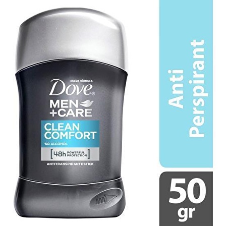 Dove Clean Antiperspirant Leke Yapmayan Erkek Stick Deodorant 50 gr