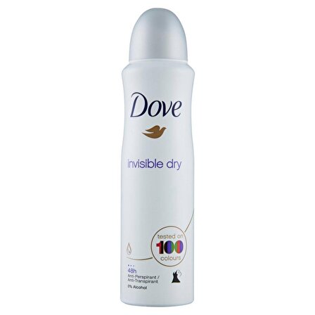Dove Invisible Antiperspirant Leke Yapmayan Kadın Sprey Deodorant 150 ml