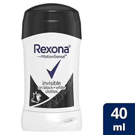 Rexona Black & White Invisible Antiperspirant Ter Önleyici Leke Yapmayan Kadın Stick Deodorant 40 ml