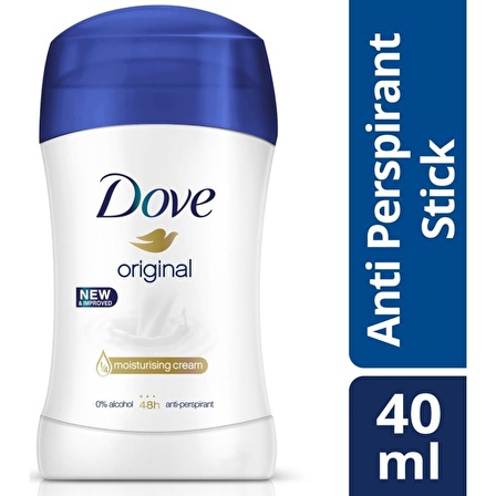 Dove Original Antiperspirant Leke Yapmayan Kadın Stick Deodorant 40 ml