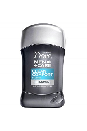 Dove Clean Antiperspirant Leke Yapmayan Erkek Stick Deodorant 50 ml