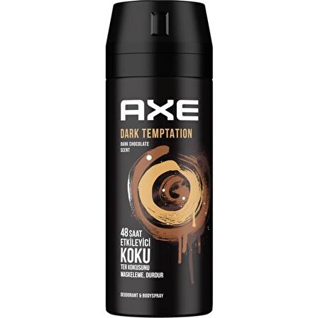 Axe Dark Temptation Pudrasız Ter Önleyici Leke Yapmayan Erkek Sprey Deodorant 150 ml