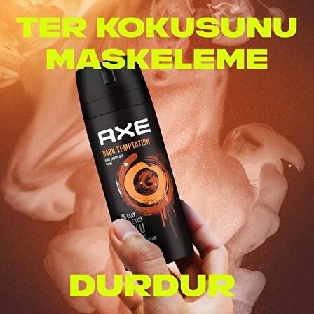 Axe Dark Temptation Pudrasız Ter Önleyici Leke Yapmayan Erkek Sprey Deodorant 150 ml