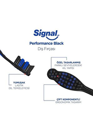 Signal Performans Black 1+1 Diş Fırçası