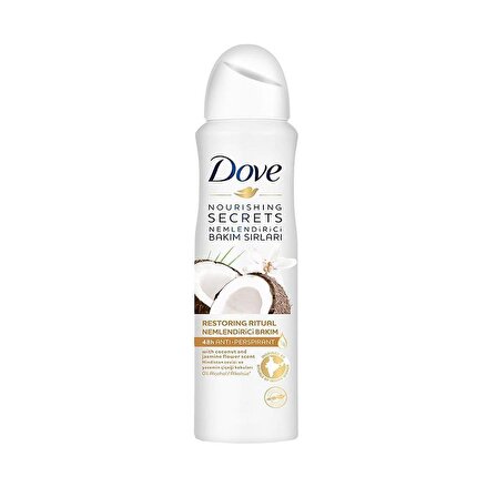 Dove Hindistan Cevizi Kadın Sprey Deodorant 150ML + Kotex Natural Ultra Single Uzun Ped 7'li X2 Adet 2li Set