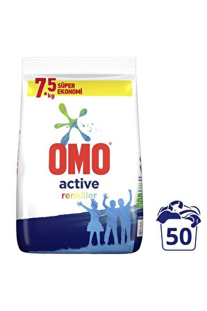 Omo Active Fresh Renkliler İçin Toz Çamaşır Deterjanı 7.5 kg 50 Yıkama