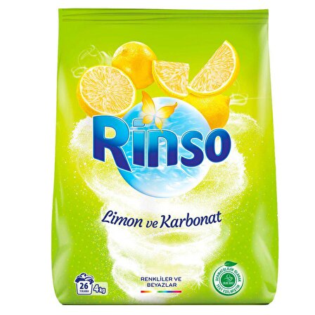 Rinso Limon Beyazlar ve Renkliler İçin Toz Çamaşır Deterjanı 4 kg 26 Yıkama