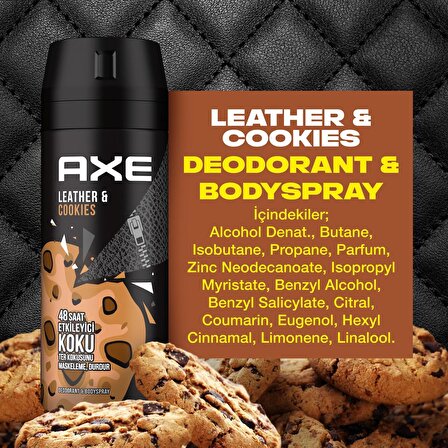 Axe Men Deodorant Leather Cookies 150 ML - 2'li Avantaj Paketi