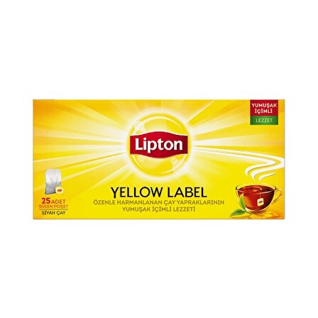 Lipton Yellow Label Bardak 25'li 50 Gr. (4'lü)