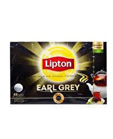 Lipton Earl Grey Bergamot Demlik Poşet Siyah Çay 48'li 