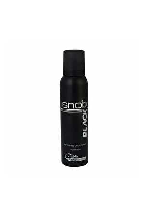 Snob Black Antiperspirant Ter Önleyici Leke Yapmayan Erkek Sprey Deodorant 150 ml