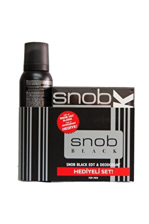 Snob Black 100 ml edt +150 ml Erkek Deodorant Set