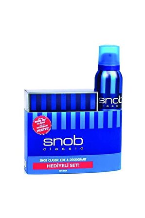 Snob Classic 100ml edt +150 ml Erkek Deodorant Set