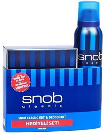 Snob Classic EDT Çiçeksi Erkek Parfüm 100 ml & Deodorant 150 ml