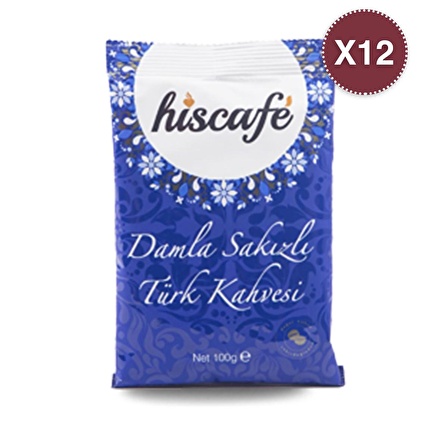 Hiscafe Damla Sakızlı Türk Kahvesi 100g (x12)