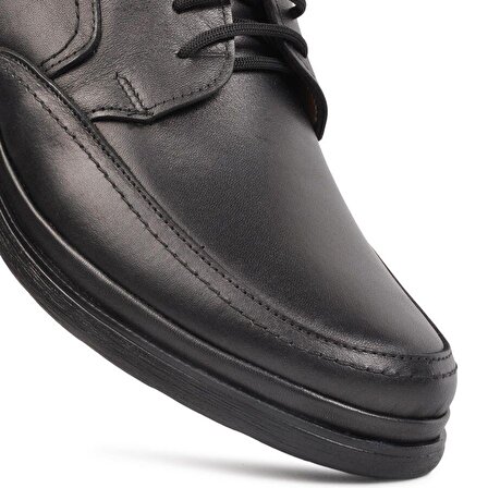 Umaro Siyah Hakiki Deri Erkek Günlük Ayakkabı
