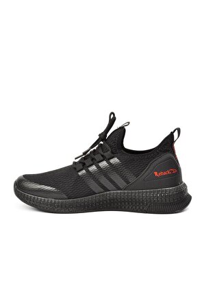 Reback Siyah Siyah Fileli Yazlık Erkek Spor Ayakkabı