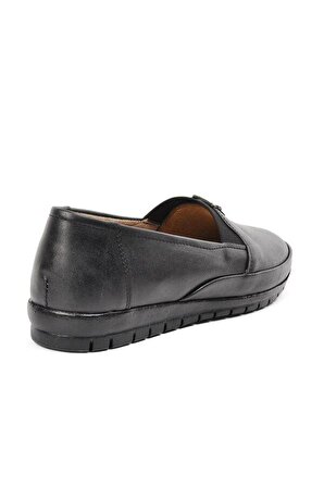 Eslemm Siyah Comfort İçi Hakiki Deri Kadın Günlük Ayakkabı