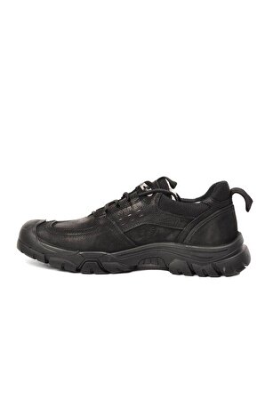 Scootland Siyah Nubuk Hakiki Deri Erkek Günlük Ayakkabı