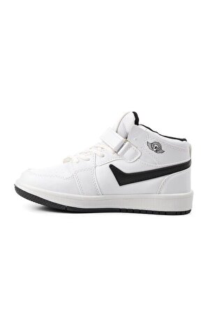 Lambırlent Beyaz Siyah Çocuk Bilek Boy Sneaker