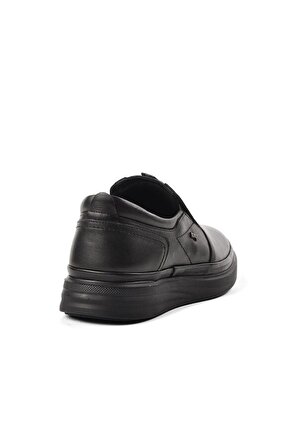Forex Siyah İçi Dışı Hakiki Deri Erkek Günlük Ayakkabı