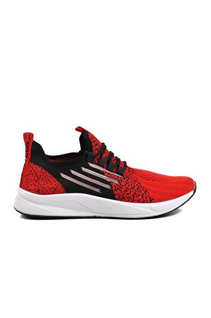 Aspor Kırmızı Siyah Fileli Hava Alan Erkek Spor Ayakkabı