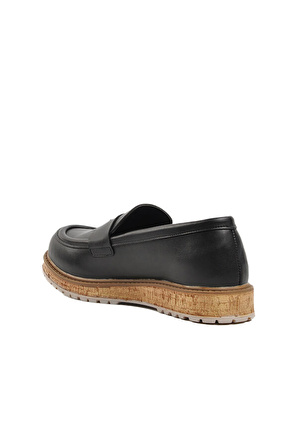 Walkway Siyah Kadın Loafer Ayakkabı