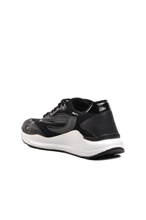 Aspor Siyah Beyaz Kadın Sneaker Spor Ayakkabı