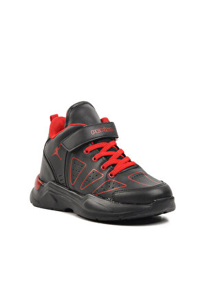 Pepino Siyah Kırmızı Cırtlı Çocuk Basketbol Ayakkabısı