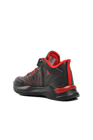 Pepino Siyah Kırmızı Cırtlı Çocuk Basketbol Ayakkabısı