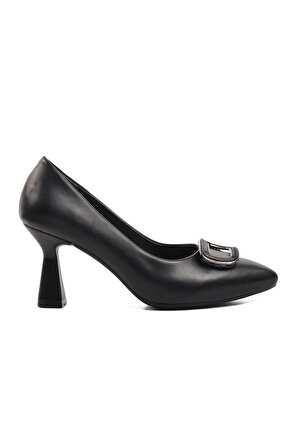 Aspor Siyah Kadın Topuklu Ayakkabı