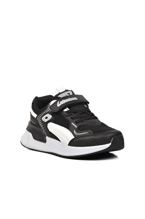 Aspor Siyah Beyaz Erkek Çocuk (Unisex) Spor Ayakkabı