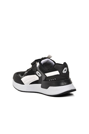Aspor Siyah Beyaz Erkek Çocuk (Unisex) Spor Ayakkabı