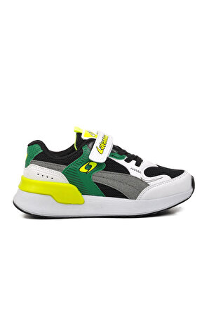 Aspor Beyaz Yeşil Sarı Erkek Çocuk (Unisex) Spor Ayakkabı