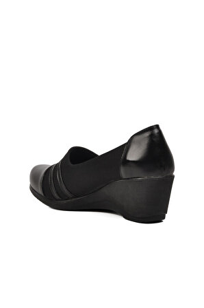 Aspor Siyah Kadın Dolgu Topuklu Ayakkabı