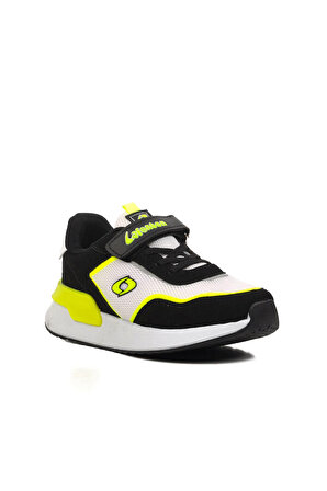 Aspor Siyah Beyaz Fosfor Sarı Kız Çocuk Spor Ayakkabı