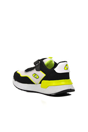 Aspor Siyah Beyaz Fosfor Sarı Kız Çocuk Spor Ayakkabı