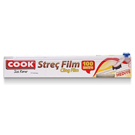 Cook Streç Film 30 cm x 100 m + Kayar Bıçak X 4 lü