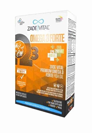 Zade Vital Premium Omega 3 Forte Balık Yağı 1200 mg 40 Kapsül